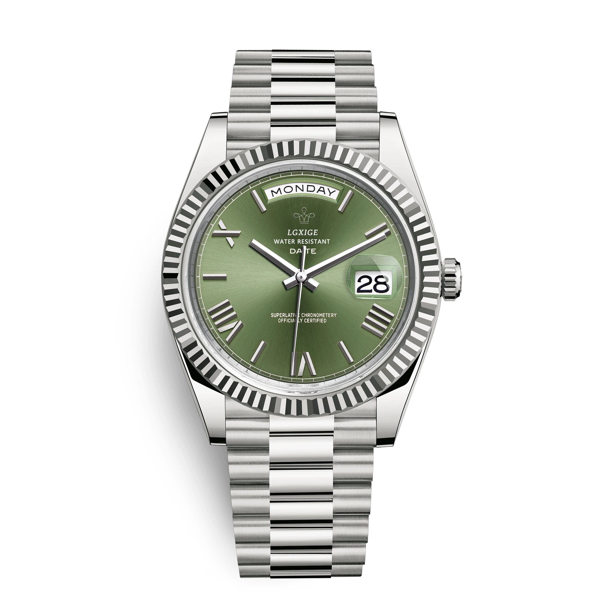 CasaLux Men's Watch - Silver Green