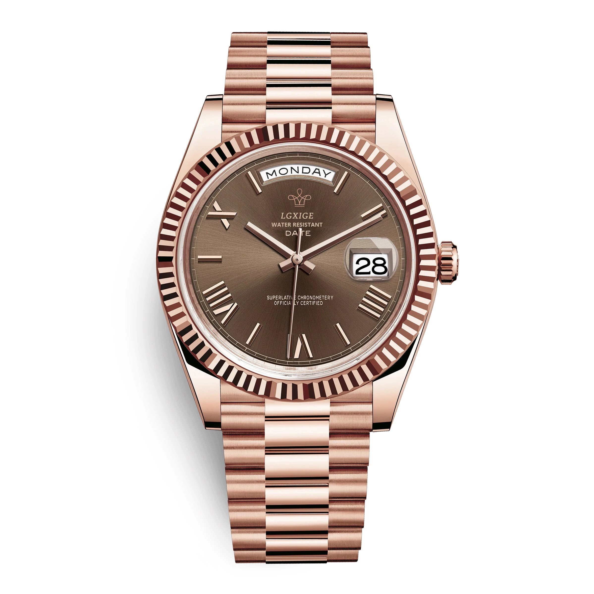 CasaLux Men's Watch - RoseGold Brown