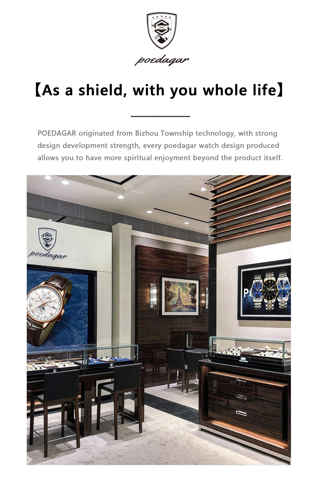 POEDAGAR Luxury Business Man Wristwatch Waterproof Luminous Date Men Watch Stainless Steel Fashion Quartz Watches For Men Reloj